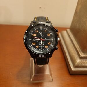 Brand New Black & Blood Orange GT Grand Touring Men's Watch